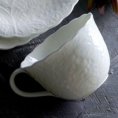 NARUMI Honiton Lace Morning Mug Set (Pair), White, 330cc, 51952-23142