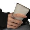 Women Fashion Ring Open Twisted Copper Adjustable Finger Accessory For Parties Geometric Party Jewelry