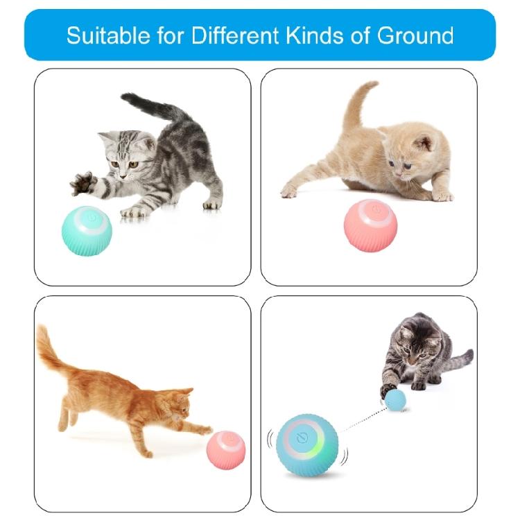 Automatic Cats Toy Balls for Entertains Cats Teaser Balls Pet Teasing Exercise Toy Boredom Dog Chasing Toy Indoor Playsets