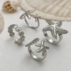 Shell Ring Set Ocean Wind Vacation Jewelry Women's Adjustable Starfish Open Joint Ring