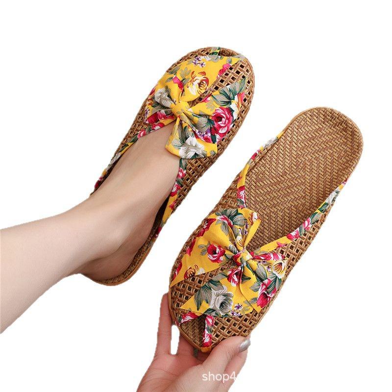 Women's Summer Rattan Slippers: Butterfly Headband, Non-Slip, Silent, Breathable EVA