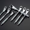 2 in 1 Flexible Head Wrench Steel Industrial Ratcheting Wrench Polishing Flexible Head Ratchet Combination Wrench
