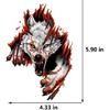 3D Personalized Car Stickers Decal Blood Wolf Reflective Stickers Decoration Sticker Window Decal Auto Truck Printed Scary Waterproof Self Adhesive
