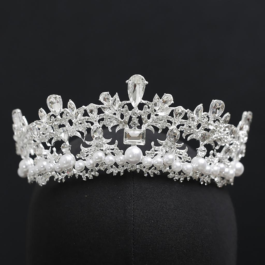 Europäische und Amerikanische Brautkrone Legierung Strass Barockkrone Hochzeit Geburtstag Abschlussfeier Accessoires Kopfschmuck