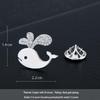 Elegant Gold-Plated Whale Brooch for Women with Zircon Inlay – High-Grade, Niche Lapel Pin with Anti-Exposure Button.