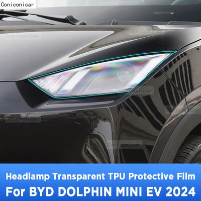 Pour BYD DOLPHIN MINI EV Seagull 2024 Phare Extérieur de Voiture Anti-rayures Lampe Avant Film Protecteur Transparente en TPU Autocollant