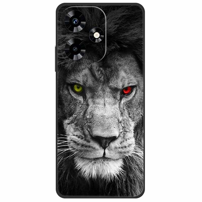 For Infinix Hot 30i NFC Case X669D Silicone Wolf Lion TPU Soft Fundas For Infinix Hot 30i X669C Hot30i 2023 Protector Black Capa