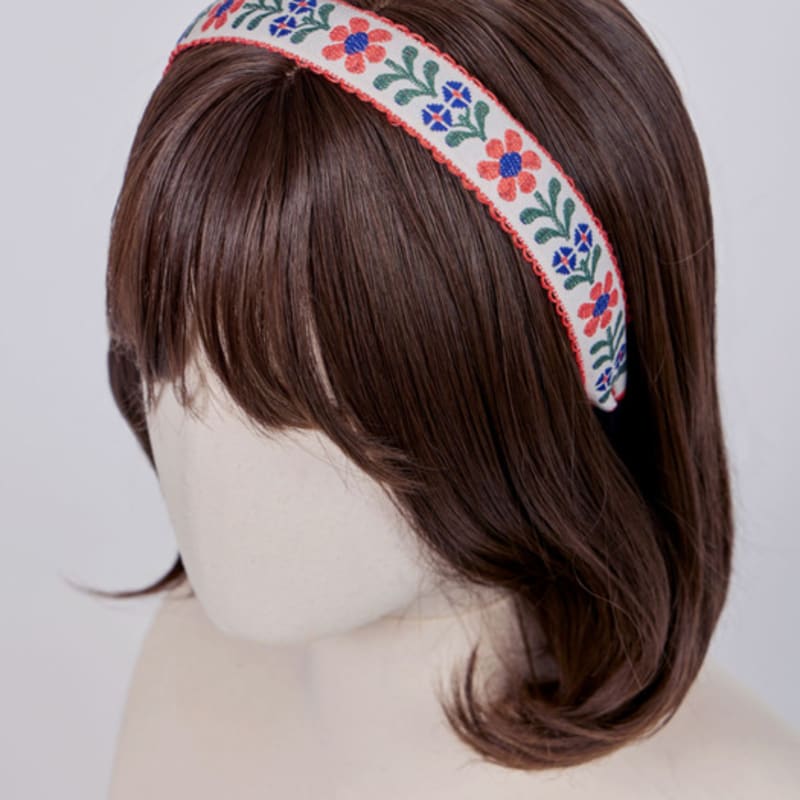 MAIA Blumenstirnband P - Blau Rot