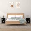 Bedside Table - Maison Exclusive - Set of 2 Pcs - Solid Pine Wood - Black 40x35x55 Cm