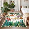 Christmas Printed Square Area Rug Soft Non Slip Floor Carpet For Bedroom Holiday Gift