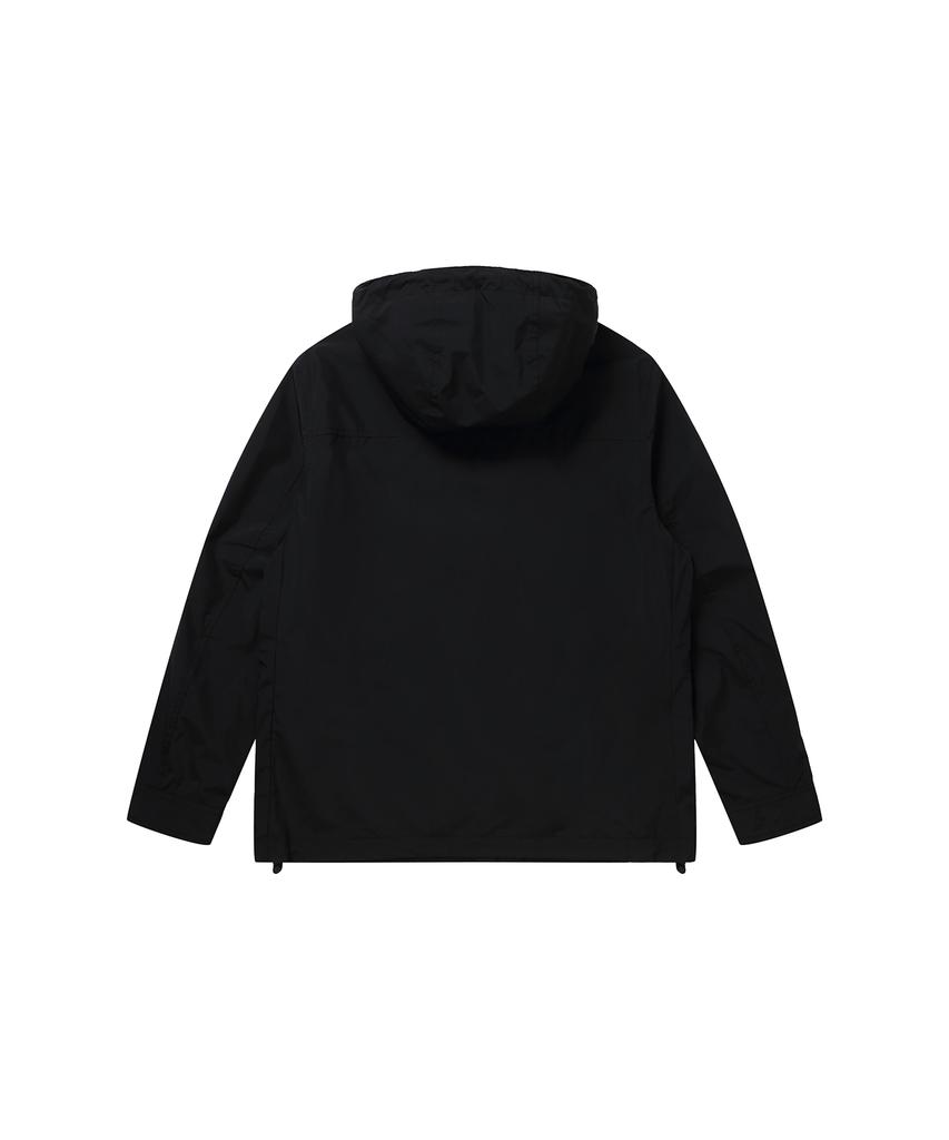 Solew Anorak Hooded Windbreaker_Black