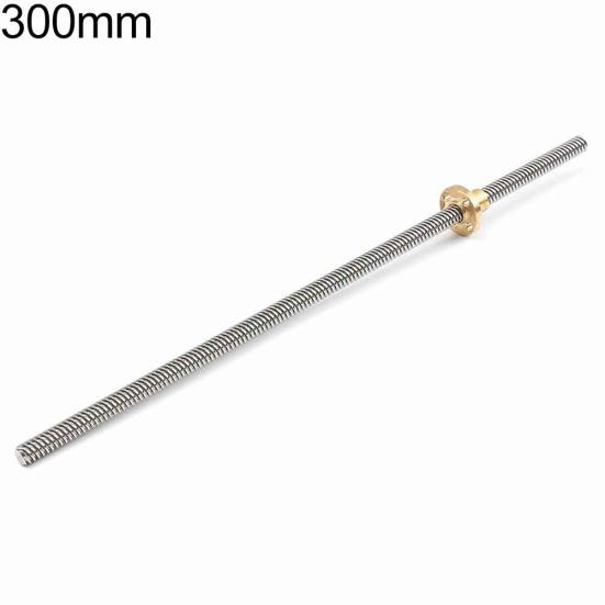 150-500mm 3D Printer T8 Stepper Trapezoidal Acme Thread Lead Screw Rod with Nut