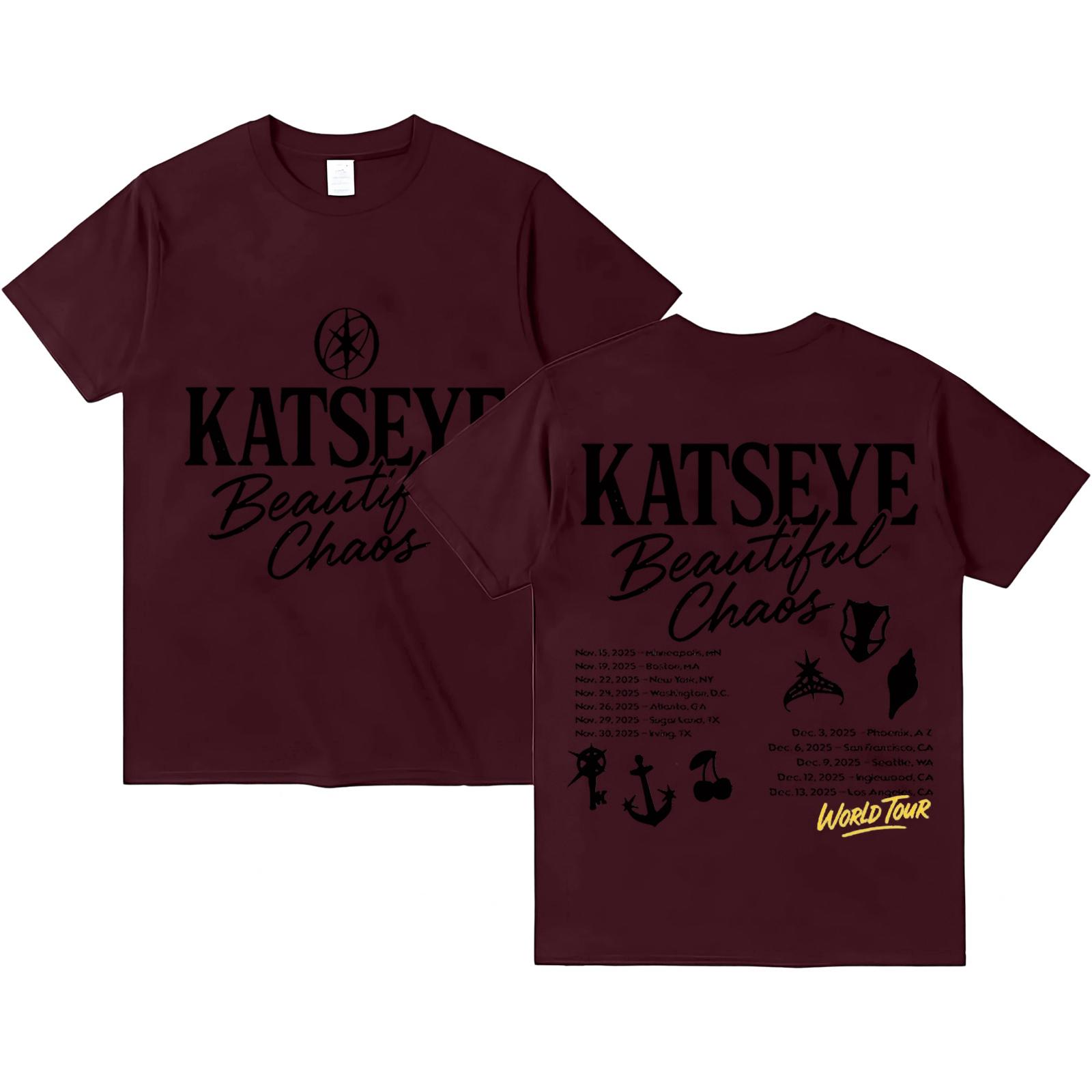 

Женский модный повседневный топ с круглым вырезом, с принтом, с короткими рукавами L винный