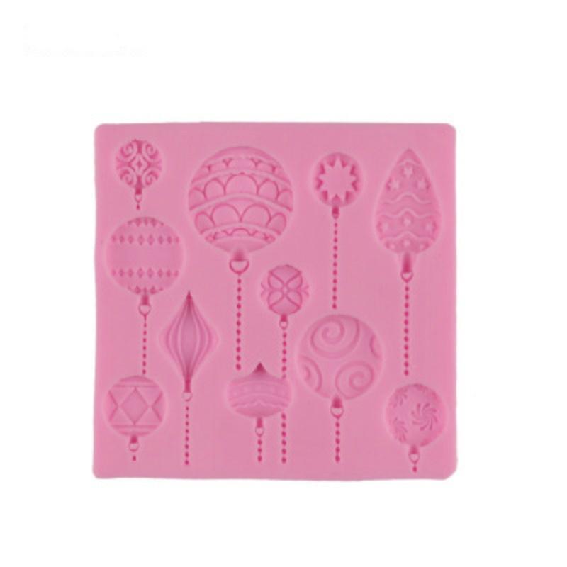 Xmas Balloon Shape Fondant Cake Decoration Mold Liquid Silicone Mold DIY Cake Tools