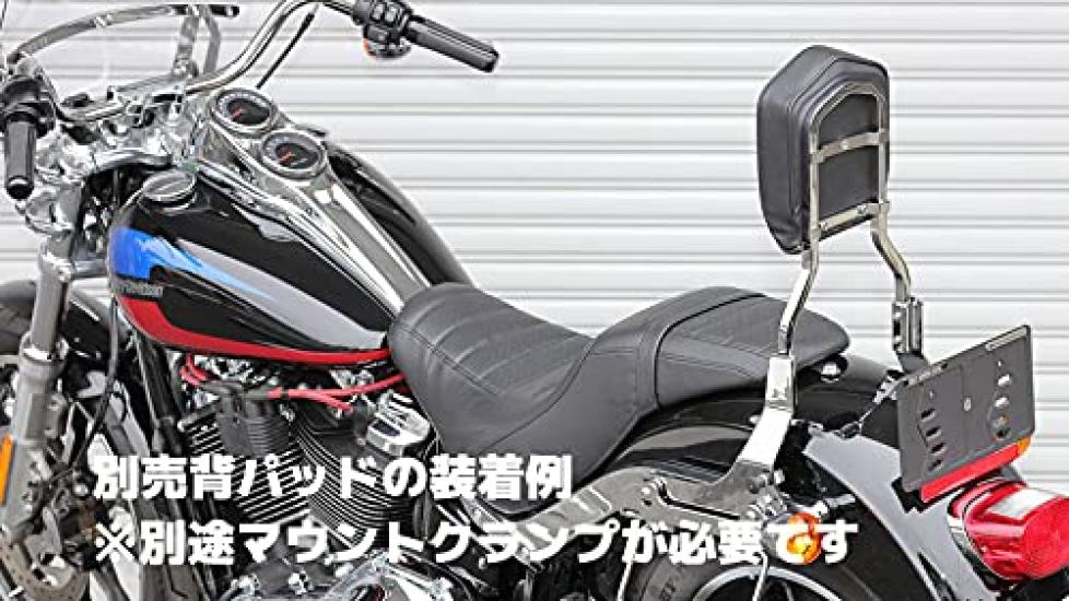 Kijima Bike Parts Sissy Bar Detachable Mount Size 180 Black FXLR/FXLRS/Tire HD-08403