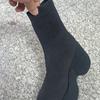 Black Casual High Chunky Heeled Sock Boots Woman Hided Wedge Platform Female Casual Shoes Wedge Lady Knitting Short Ankle Boots
