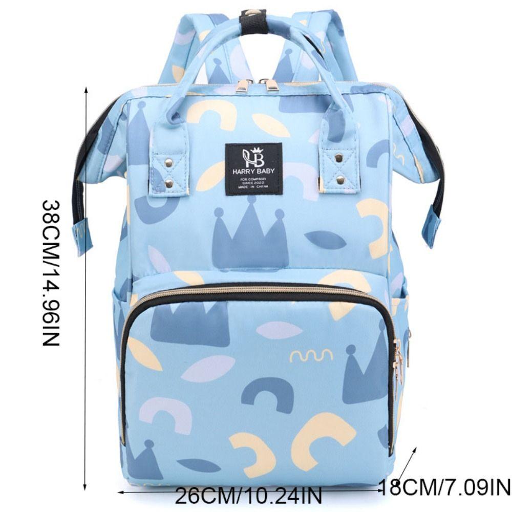 Simple Print Mummy Bag Multi-function Large Capacity Baby Diaper Organizer Diaper Bag Handbag Nappy Backpack Travel