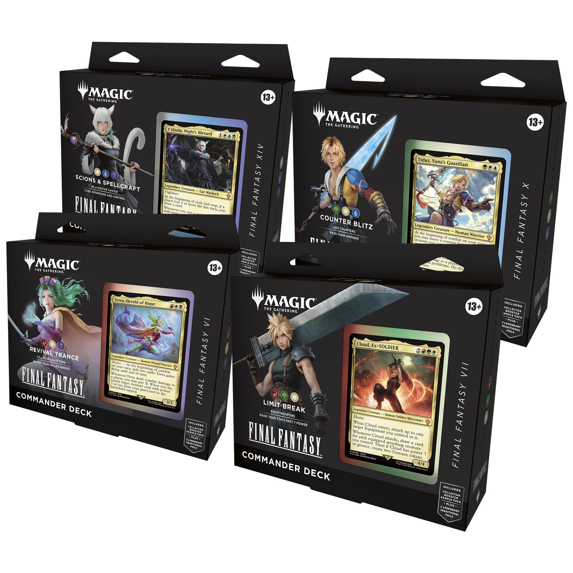 Magic: The Gathering Final Fantasy Commander Deck Bundle (4 decks total)