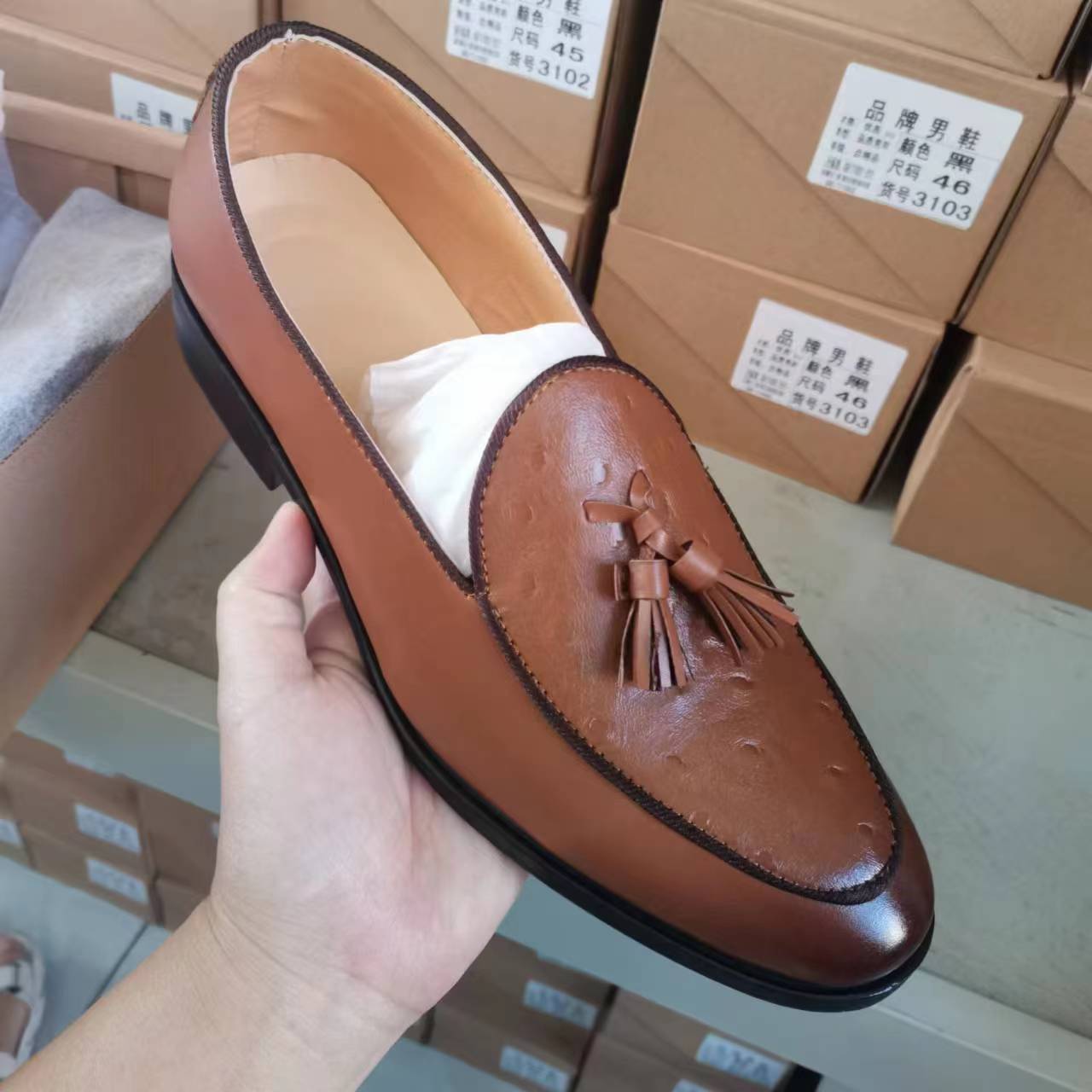 

Британский стиль Lefu Shoes Деловые мужские кожаные туфли с острым носком 43 коричневый