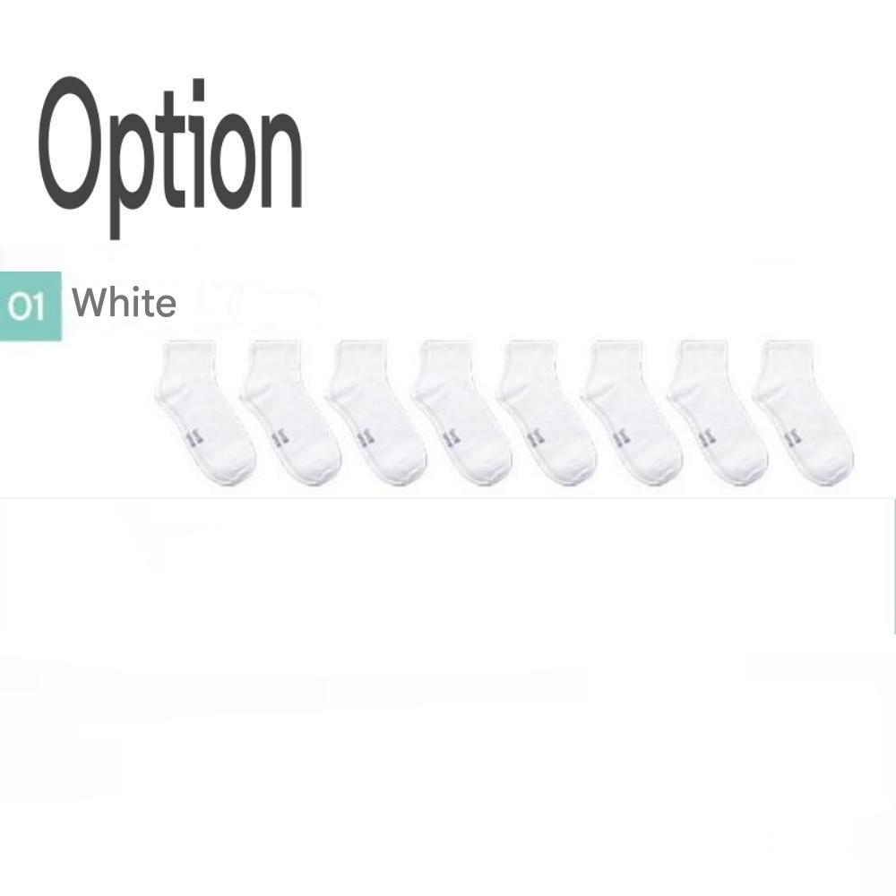 Sockpiens Men's Premium Short-Sleeve Sports Band Socks[7~9.5(US)6.5~9(UK)40~42.5(EU)] 8-Pair Set