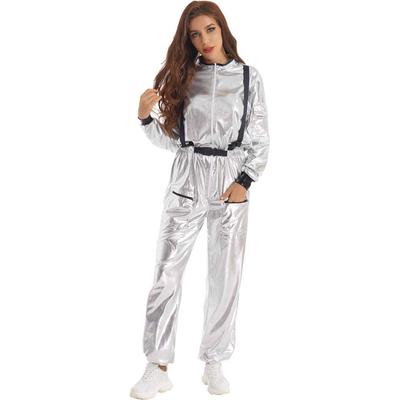 Adult Astronaut Jumpsuit Role Play Carnival Party Cosplay Spaceman Clothes Masquerade Party Halloween Costume