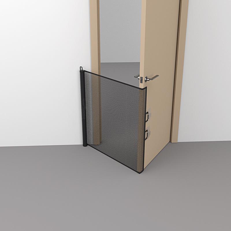 Retractable Pet Gate: Indoor Safety Net for Dogs & Cats, No-Drill Isolation Fence for Stairways & Hallways