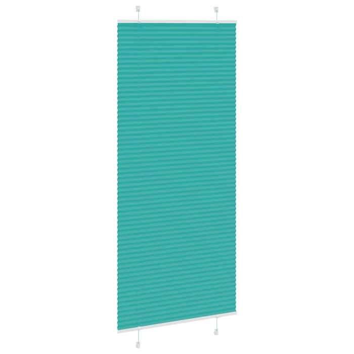 VidaXL Store plissé vert pétrole 85x200 cm largeur du tissu 84,4 cm, store plissé de fenêtre, store accordéon, store plissé 4015412