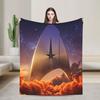 Soft Warm Blanket Travel Office S-Star T-Trek Ship Movie Throw Blanket Flannel Bedspread For Living Room Print Sofa Bed Cover