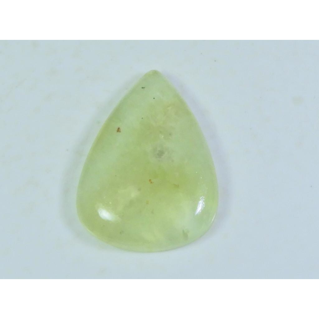 

56Cts. Natural Prehnite Pear Cabochon Loose Gemstone 26X35X07 MM B-89