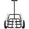 Beach Fishing Cart, 200 Lbs Load Capacity, Fish and Marine Cart with Two 11" Big Wheels Rubber Balloon Tires for Sand, Heavy-Duty Steel Pier Wagon