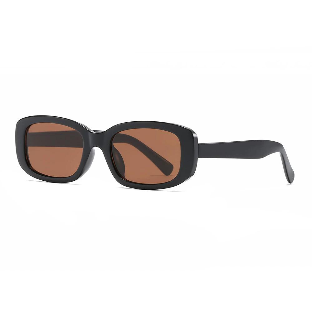 Sunglasses Women'S Retro Rectangular Frame Glasses Uv Protection Sunglasses Men'S High Sense