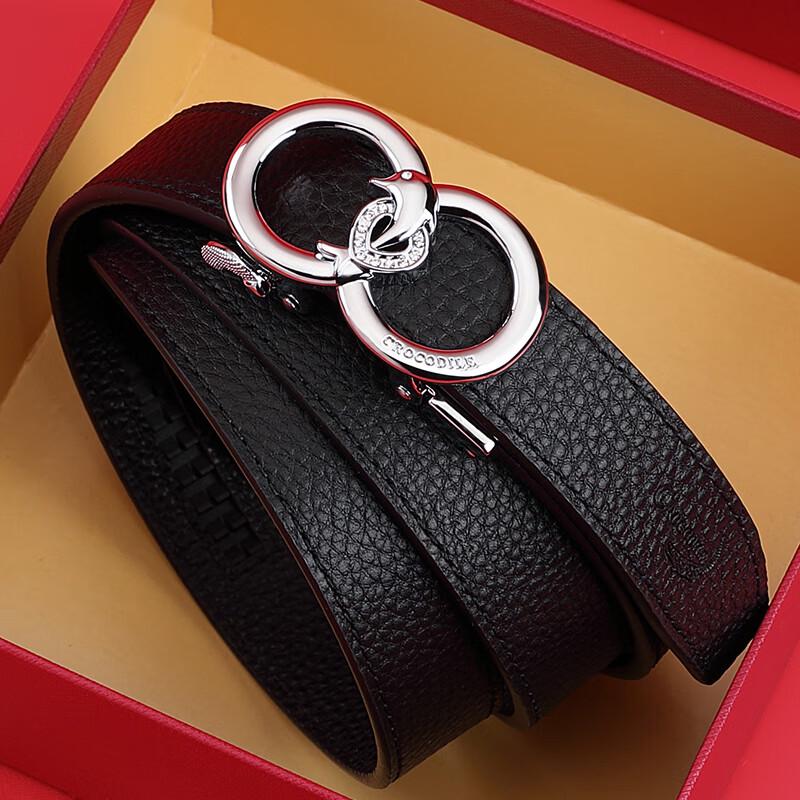 Women's Top Grain Leather Automatic Buckle Belt