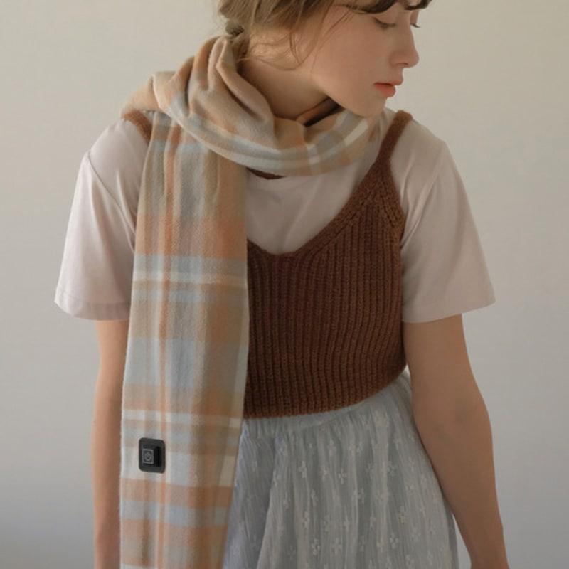 Dberno Diberno Check Heated Muffler (Blue Check)