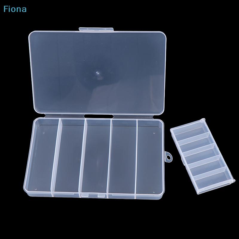 Transparent 5 Compartments Fishing Tackle Box Storage Case Fly Fishing Lure Spoon Hook Bait Case Boxes Fishing Accessories