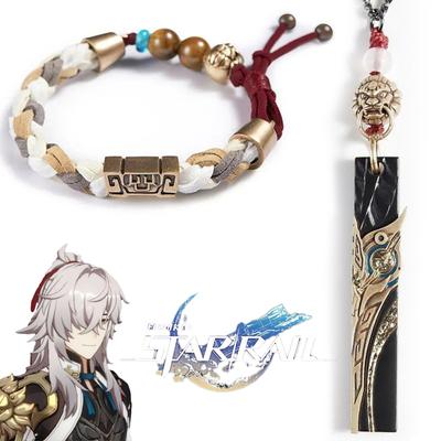 Game Honkai: Star Rail Jing Yuan Cosplay Necklace Bracelet Unisex Adjustable Bracelets Pendant Choker Jewelry Accessories Gifts