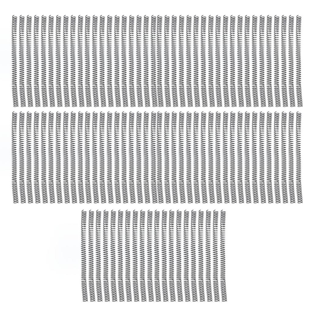 100Pcs Single   Wire Binding Spines 48 Teeth 4-1 Pitch 14.3mm 115 Sheet Capacity Spiral Binding Coil