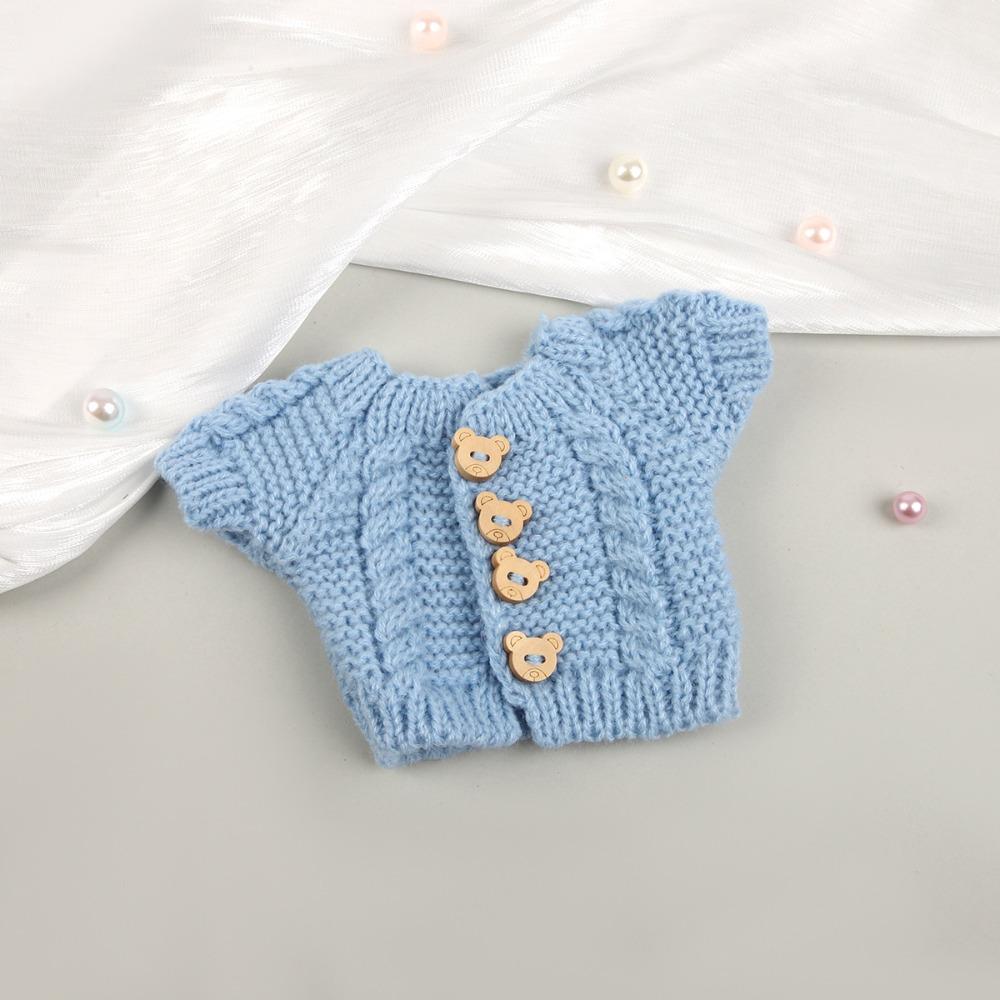 DIY Mini Strickpullover 20cm Puppe Puppe Anzieh mehrere Stile Puppe Pullover Baumwolle Puppe