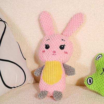 Dog Chew Plush Squeaky Toy - Cute Small Animal Shape, Durable for Teething, Teeth Cleaning, Interactive Pet Toy for Dogs Puppies