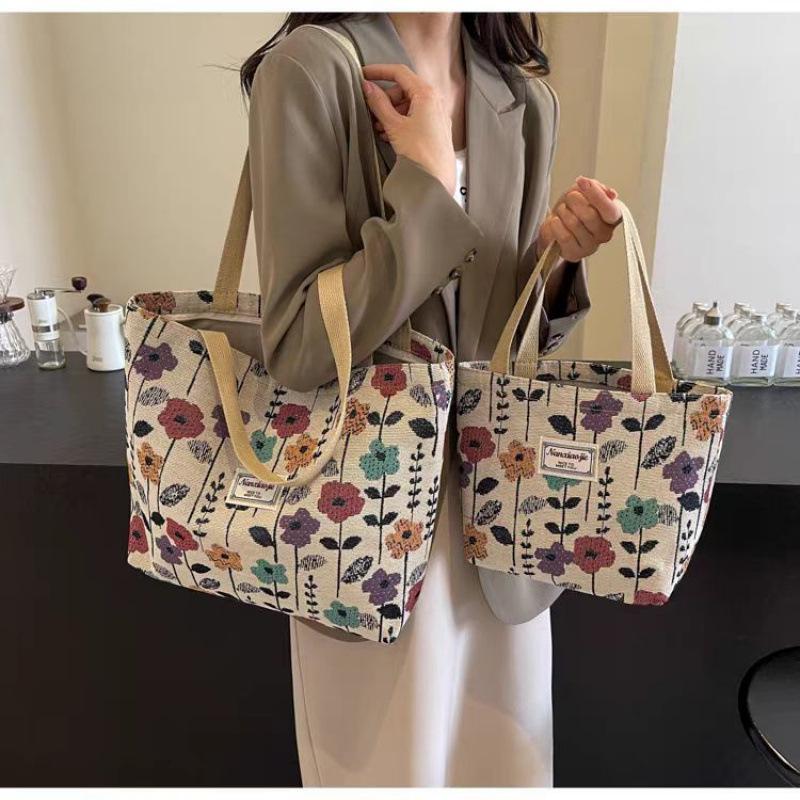 2024 Canvas Tote: Large-Capacity Shoulder Bag for Women - Stylish, Versatile Commuter Handbag