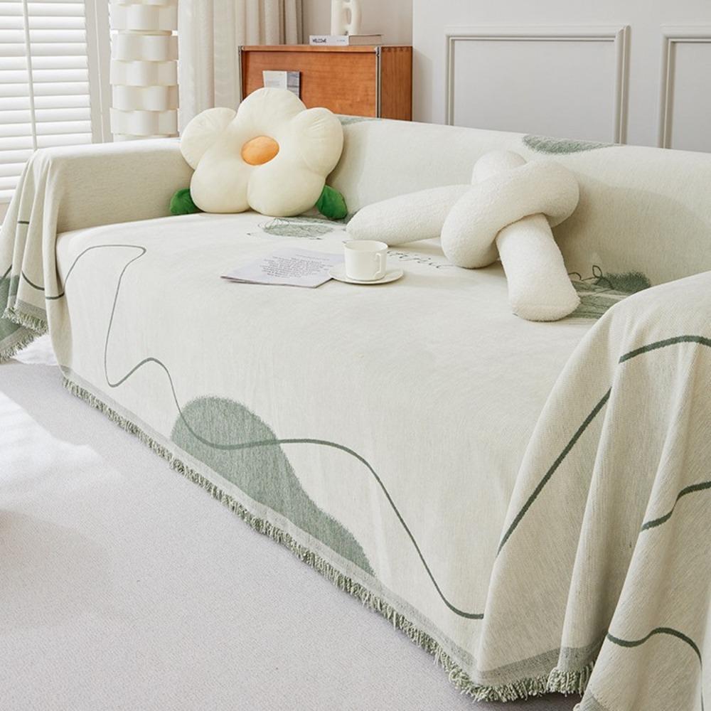 Anti-cat scratch sofa cover, simple modern chenille dust-proof four-season universal seat cushion cover, full cover cloth towel blanket