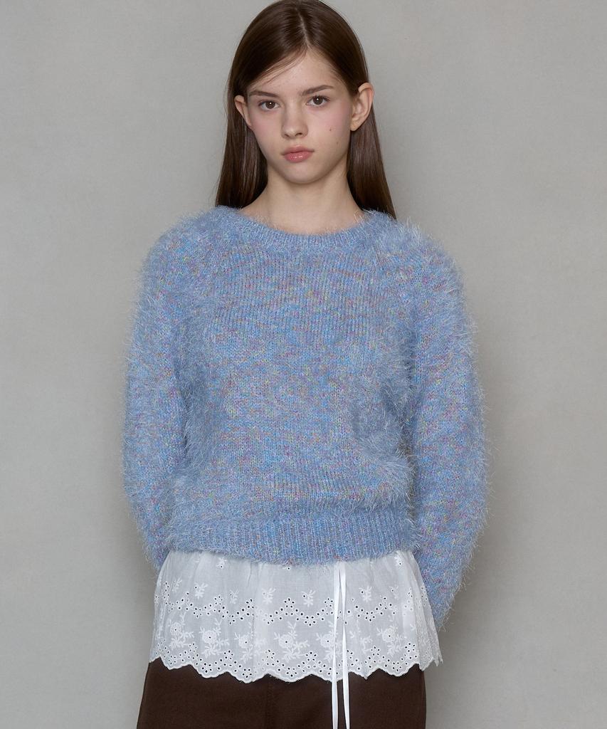 PINK PINEAPPLE Pop Corn Soft Knit_Blue