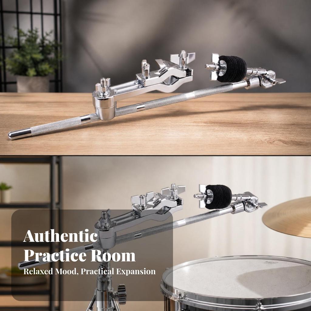 Drum Hardware Extension Clamp Heavy-Duty Kit with Rod Metal for Stage