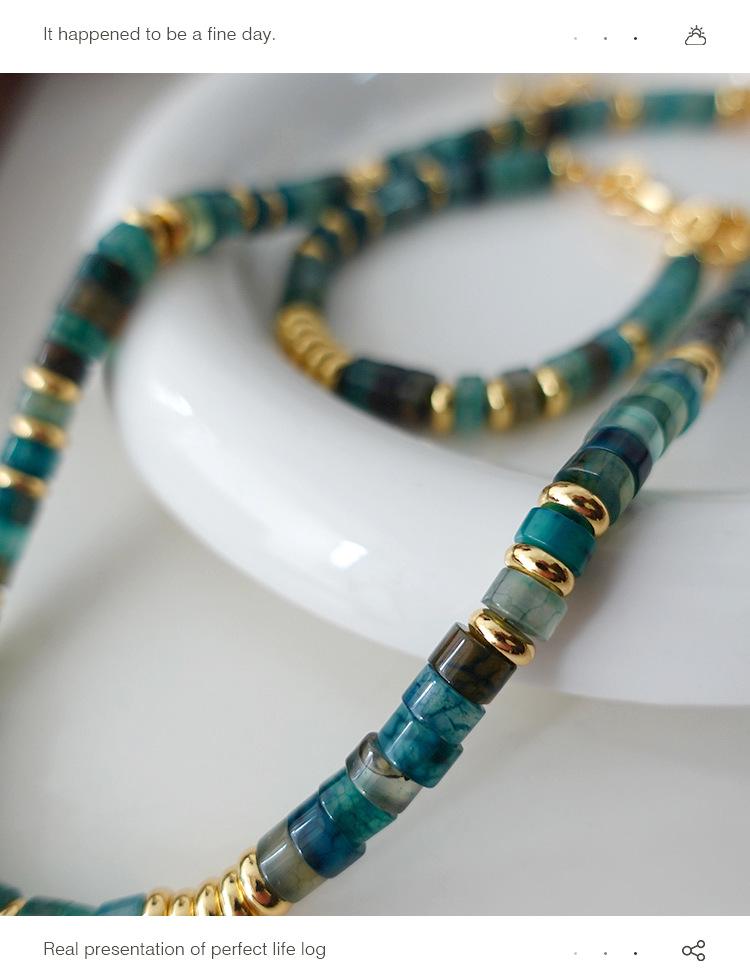 High-End Women's Chinese Style Lapis Lazuli Clavicle Necklace - Retro Guochao Natural Stone Choker