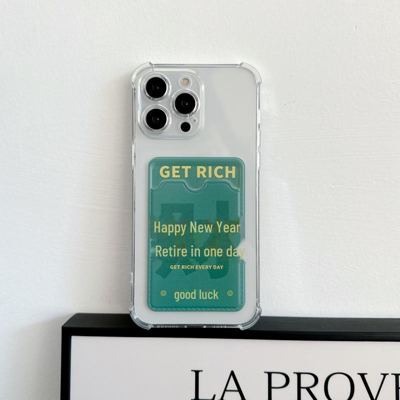 Zhitai TPU Silikon Kartenhalter Hülle für iPhone 13/14 Pro Max/15/16 Pro
