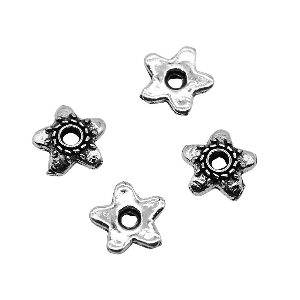 Multi Color Swirl Flower Bead Caps Spacer Beads For Jewelry Making Components