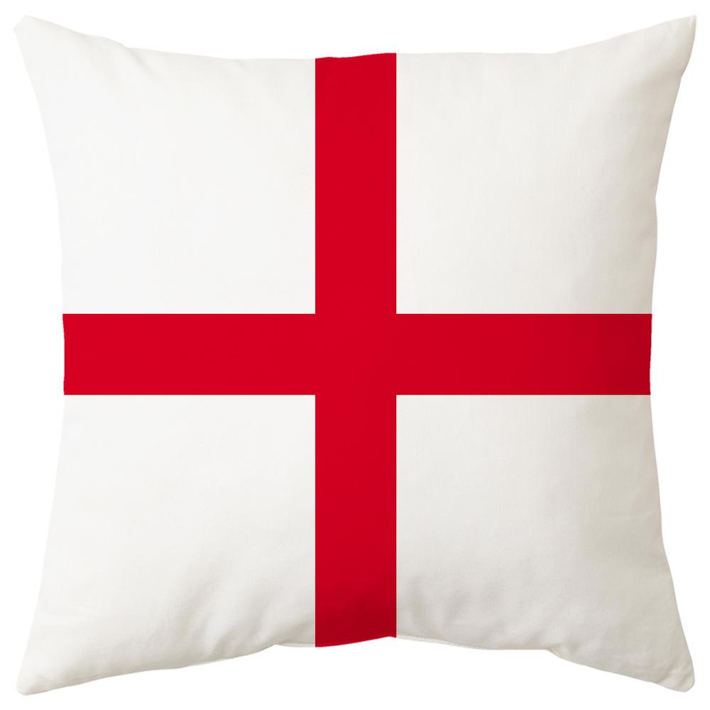 World Cup Pillow Flag National Pattern Printed Pillow Cover Seat Cushion Bedside Cushion Holiday Gift