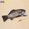 Carp Pen Bag Realistic Fish Shape Pencil Bag Stationery Bag Make-up Pouch With Zipper Back To School Pencil Pouch Pen Bag