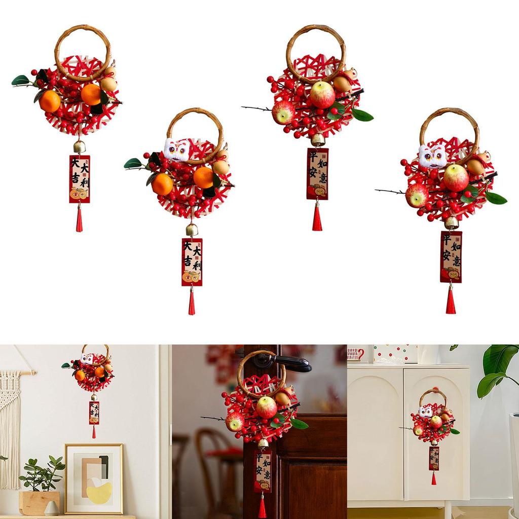 Door Handle Pendant New Year The Year of The Snake Wall Hanging Wreath for Party Spring Festival Indoor Front Door Office