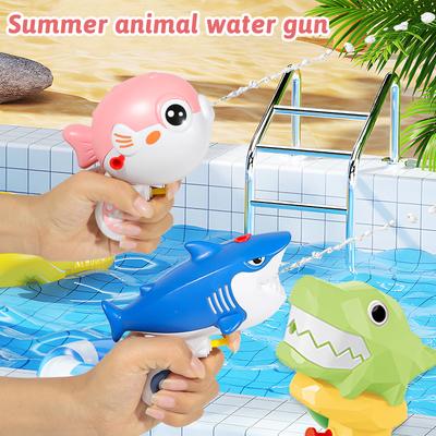 Kids Water Gun Summer Toys Mini Animals Water Guns Toys Fish Shark Dinosaur Water Pistols Outdoor Beach Pool Water Games Gifts