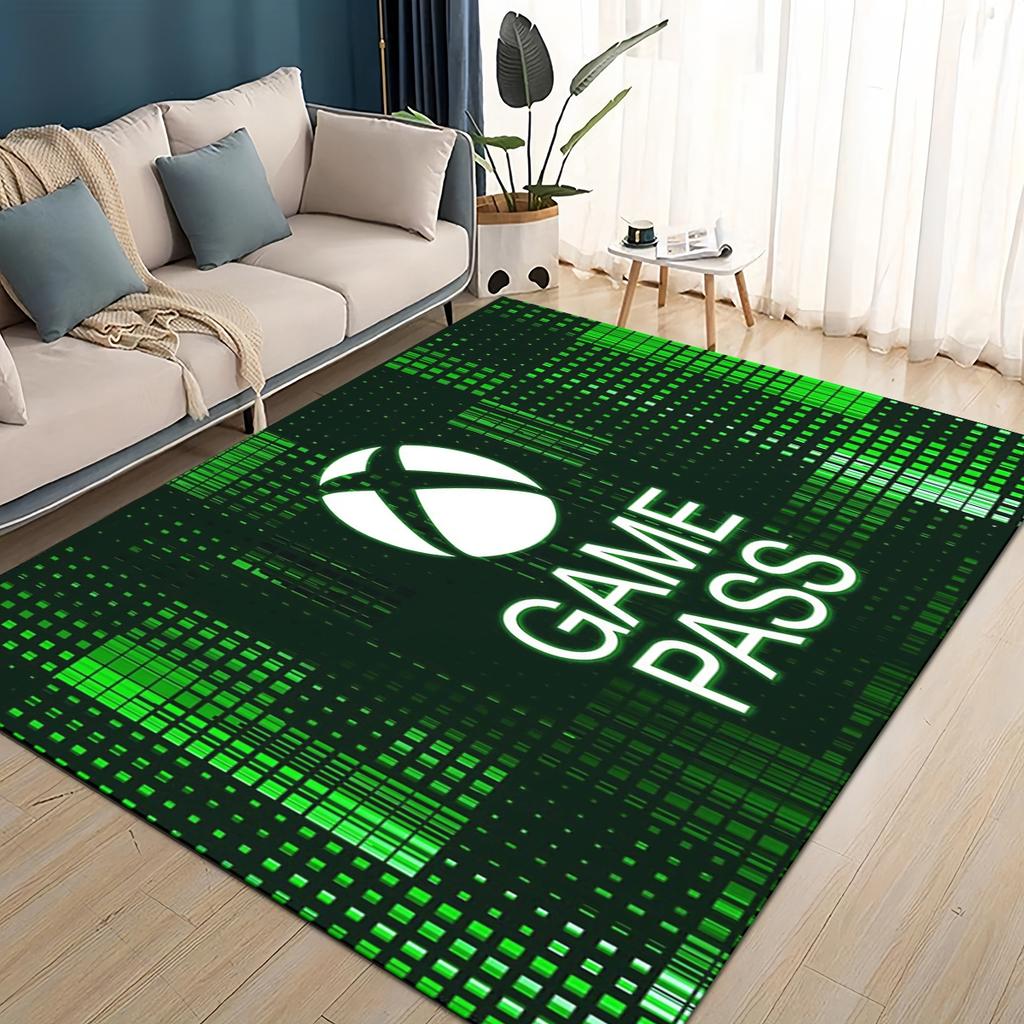 27 Styl Nový Xbox Herní Hráč Logo Hráč Koberec Koberec pro Obývací Pokoj Ložnice Bytová Dekorace, dětská Hra Protiskluzový pro Pohovku Rohožka